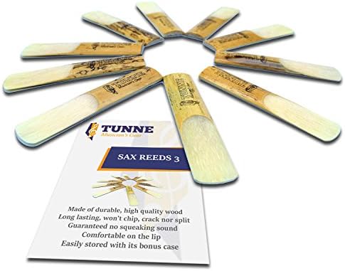 Tunne Sax Reeds for Alto Jazz Saxophone Wont Squeak or Splinter 3 strength 10 Piece