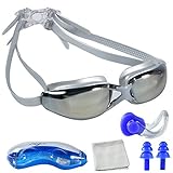 Swimming Goggles, PHELRENA Swim Goggles No Leaking Anti Fog Shatterproof UV Protection, with Silicone Nose Clip Ear Plugs and Protection Case Swim Goggles Suit for Men Women Kids-Best Swim Glasses ¡­