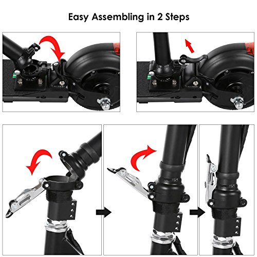 Kaluo 220lbs 15km/h Foldable Electric Scooter with Adjustable Seat, 52AH/24V High-End Battery E-Scooter for Adults and Teens