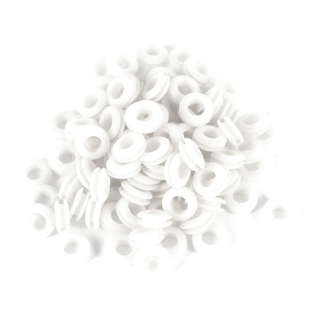 uxcell 100pcs 8mm x 15mm White Rubber Wiring Grommets Ring Cable Protector