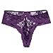 YiZYiF Men's Floral Lace Criss-Crossing Back Briefs Sissy Pouch Mooning Panties Purple Medium(Waist 26.0-40.0