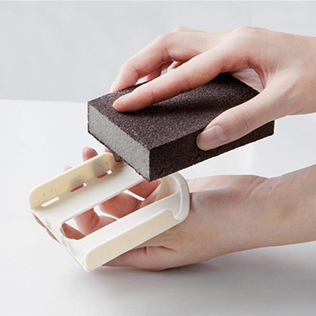 Banlany Portable Durable Cleaning Brush with Handle Descaling Kitchen Cleaning Brush Sponges