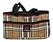Kensington Horse Grooming Tote Bag — Handy Upright Stow Away in Vibrant Plaid Designs — Very Durable with Lots of Storage Compartments — 12