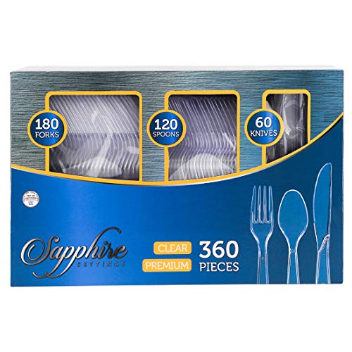Party-Bargains-Disposable-Cutlery-set-Color-Clear-Count-360-Pcs-SAPPHIRE