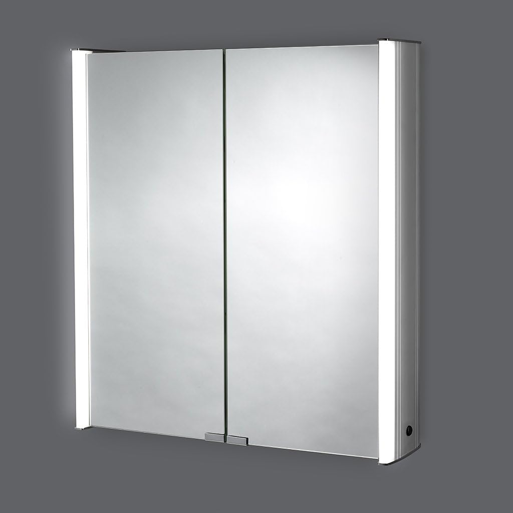 Pebble Grey Illuminated LED Bathroom Mirror 650mm(W) x