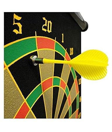 Prakal Dart Board Game for Kids with 6 Magnetic Darts Safety Rollup Indoor Outdoor Games Double Sided 2 Game for Gifts_Classic Game