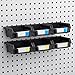 Right Arrange Pegboard Bins - 6 Pack Black - Hooks to Any Peg Board - Organize Hardware, Accessories, Attachments, Workbench, Garage Storage, Craft Room, Tool Shed, Hobby Supplies, Small Parts
