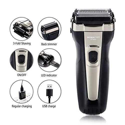 image for Roziapro Mens Electric Shaver Cordless Professional Foil Razor for Men