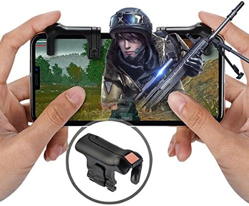 Wazaza UPGRATED Mobile Game Controller PUBG, Sensitive Shoot and Aim Buttons L1R1 for Knives Out/Fortnite/Rules of Survival, 1 Pair Survival Game Controller for 4.5-6.5inch Android iOS Phone