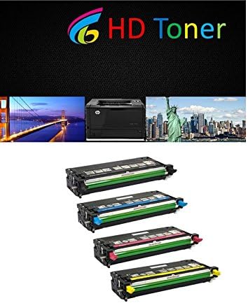 HD Toner High Yield OEM Quality Xerox Phaser 6280 Printer Toner Cartridges Set 4-pack (1 Black, 1 Cyan, 1 Yellow, 1 Magenta) for use in Xerox Phaser 6280, 6280N, 6280DN Printers
