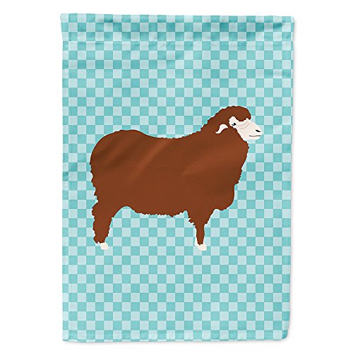 Caroline's Treasures BB8155CHF Merino Sheep Blue Check House Flag Large Porch S…