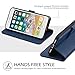 TUCCH Wallet Case for iPhone SE 2022/SE2, iPhone 8/7, PU Leather Credit Card Holder [TPU Interior Protective Case] Stand Folio Flip Cover Compatible with iPhone SE 3/SE 2/8/7, Dark Blue