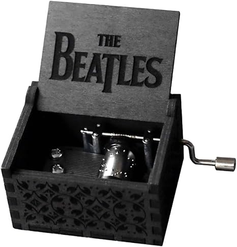 Amazon Co Jp ウッドハンドクランク刻印ビンテージ木造箱の結婚式バレンタインクリスマス誕生日プレゼントビートルズ Color Black ホーム キッチン