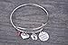 Infinity Collection New Mom Bracelet – A Mother’s Love Is Forever Charm Bangle with Pink Birthstone, Baby Feet and Heart Charms, New Mom Gift from Daughter or Baby Shower Keepsake