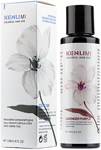 KENLIMI 100% Vegan No PPD No Ammonia Long Lasting Hair Color Dye,4 oz (Lavender Purple)