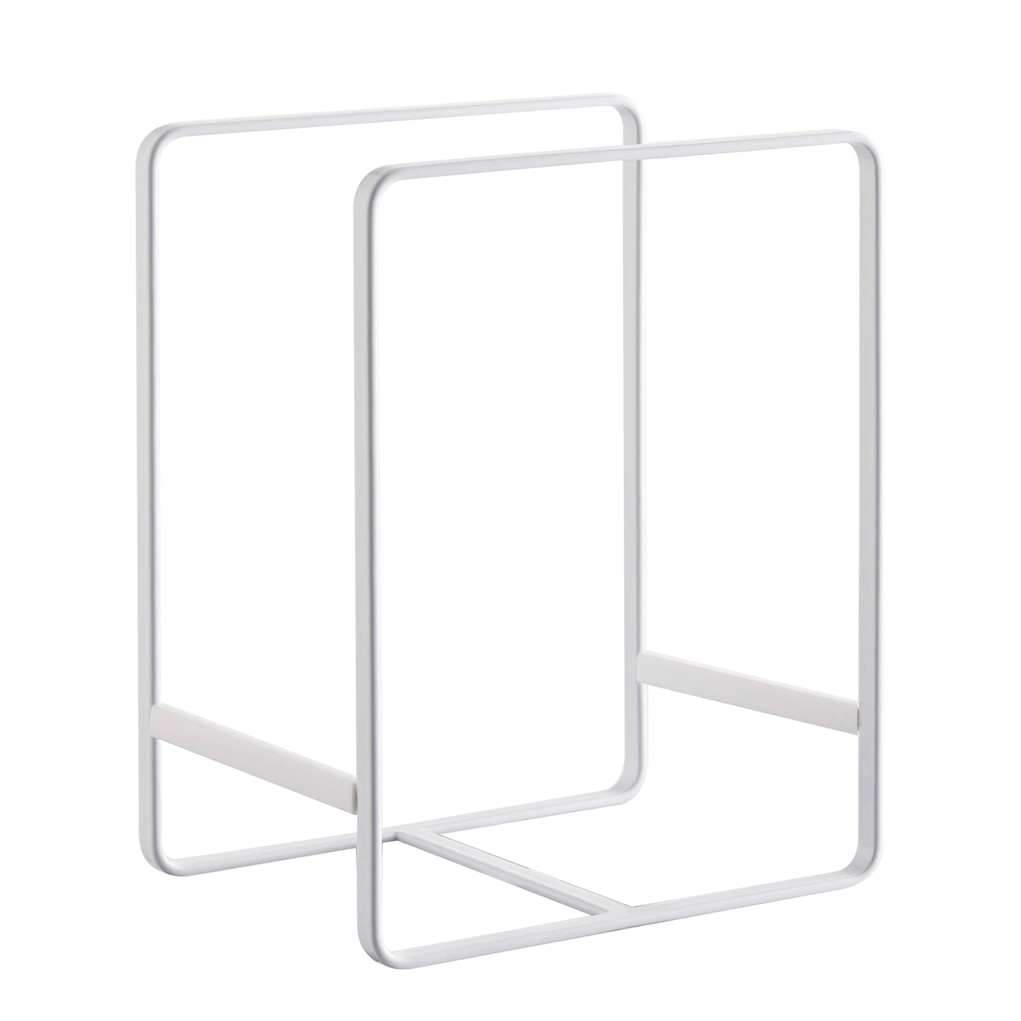Yamazaki 2268 TOWER Dish Organizer, White, Steel/Silicone, Minimalist Design, 11.5 x 16 x 20 cm (LxWxH)