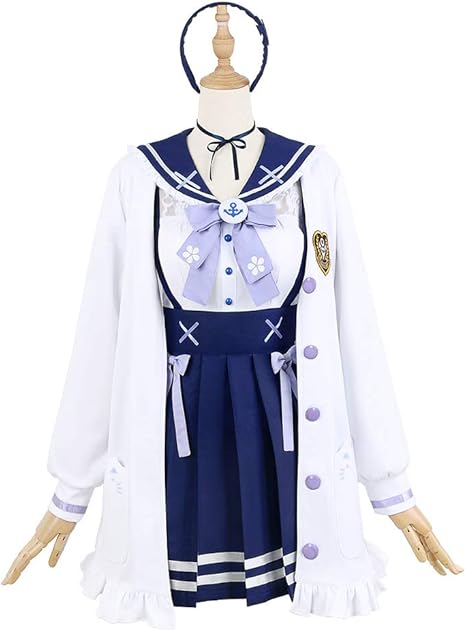 Amazon コスプレ衣装 バーチャルyoutuber Vtuber ホロライブ 新衣装 湊あくあ 風 アニメ バーチャル イラスト Youtubu 女の子 かわいい Vtuber 高級 ハロウィーン ハロウィン 学園祭 祭り Cosplay クリスマス 女性l コスプレ 仮装 通販