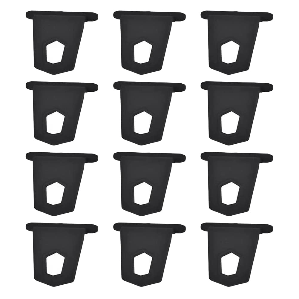 ROBMNE 12Pcs Awning Rail Hooks Ring with Stainless Steel Hooks S Hooks Hanger