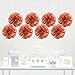 Andaz Press Tissue Paper Pom Poms Hanging Decorations, Rose Gold, 6-inch, 8-Pack, Copper Champagne Wedding Baby Bridal Shower Colored Party Decorations