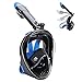 WSTOO 180° Full Face Snorkel Mask- Panoramic view Snorkel Mask For Adults And Kids,With Anti-Fog Anti-Leak Snorkeling Design,See More Water World Larger Viewing Area