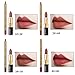 CCbeauty Lip Liner and Lipstick Set of 8 Matte Nude Colors Waterproof Long Lasting Makeup Lipstick Lip Liner Pencil for Women