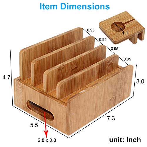 Bamboo Charging Stations for Multiple Devices, Pezin & Hulin Desk