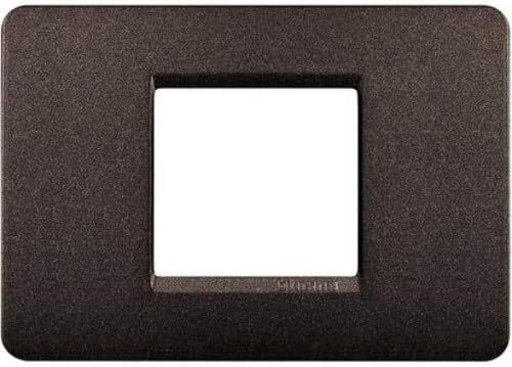 Bticino matix – Plaque 2 Modules Centered Matix Brown Coffee