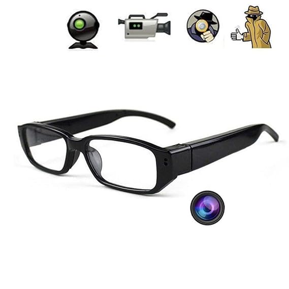 Hinmay Brille Kamera, HD 720 x 480P/1920 x 1080P, Versteckte Brille, Versteckte Brille, DVR, Videorekorder, DV Camcorder