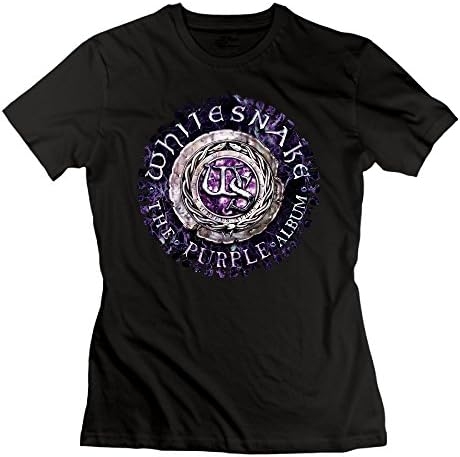 Uolongqul Womens Whitesnake The Purple T Shirt Black XL