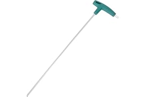 uxcell 4mm Extra Long Arm T-Handle Hex Key Wrench Chrome Finish