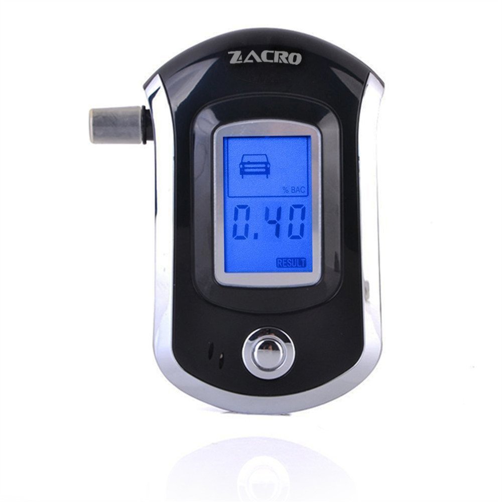 Zacro alcoholímetro digital con Nano semiconductores Sensor y LCD Digital Breath Alcohol