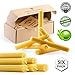 Beeswax Taper Candles 8 inch Tall Handmade Pure Bees Wax Tapers - Lead Free Cotton Wick - Six Pack - Original Bee Hive Candle for Home Décor, Meditation, Relaxation - no Petroleum - Hypoallergenic