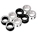 Qmcandy 8pcs Stainless Steel Screw Fit Ear Tunnels Single Row CZ Gem Tunnels Piercing Gauge 1/2 inch(12mm)