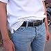 Falari Men's Crocodile Alligator Dress Belt Embossed Genuine Leather Strap Black 7021-BK-XL44