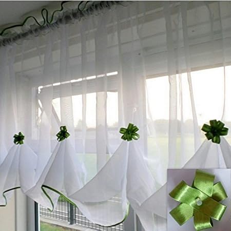 Katiesboutique Ltd Beautiful White Voile Net Curtain Piping 55 X