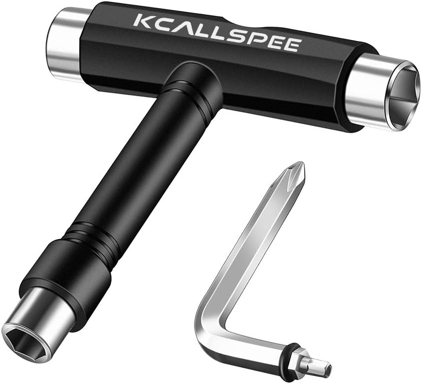 KCALLSPEE Skateboard Tool, AllinOne T Tool for Skating