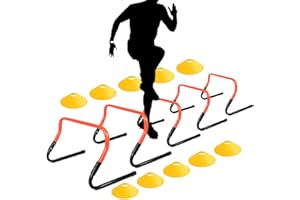 ASENVER Adjustable Height Hurdle Agility Training Hurdle Set of 5 Set of 10