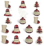OWUYUXI 16 Pcs Burlap Christmas Ornaments 2020