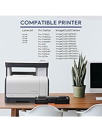 Tinta e sale Repuestos para HP 125 A (tóner CB540 A) para su uso con HP color LaserJet CP1215 CP1518ni CP1515 N CM1312nfi CM1312 MFP Series Printer, 4 Pack (Negro, Cian, Magenta, amarillo)