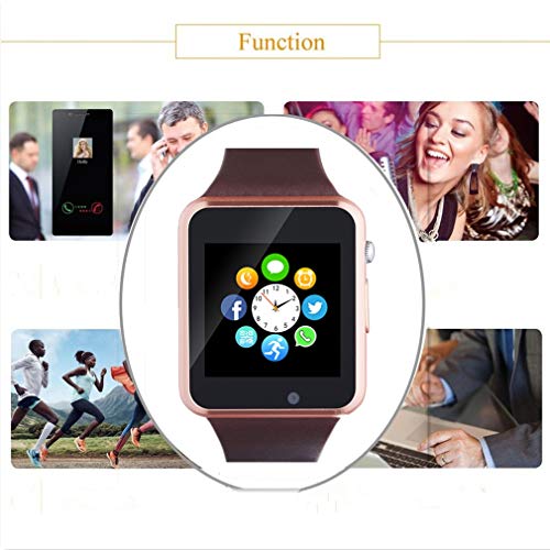 Smart Watch, Smartwatch Phone Sport Smart Wrist Watch with SD Card Pedometer Camera Call Text Touch Screen Compatible for Samsung LG Huawei Android and iPhone (Partial Features) for Men Women Teens - Thumbnail 4