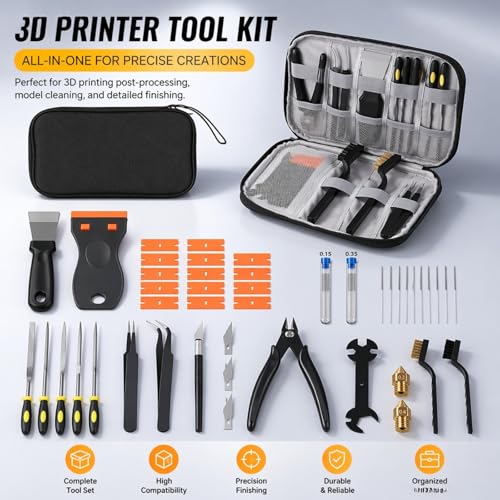 3D Printing Cleaning Brush 3D Printing Toolkit for Bambu Lab Tool 3D Printer Tools 3D Printer Scraper Nozzle Cleaning Kit with Tweezers, Pliers, Nozzle Needles, Wrenches, Screwdriver Bits