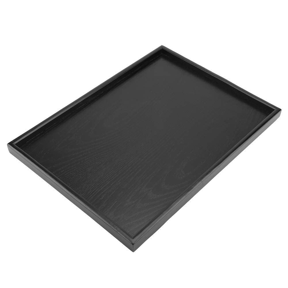 Raguso Black Classic Try Tea Try for Cafe Dishs Try Multifunctional Serving Tray (40 x 30 cm)