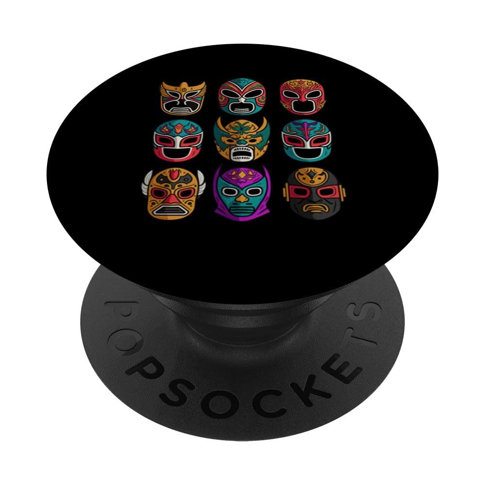 Luchador Masks - Freestyle Wrestling Mascaras Retro PopSockets Swappable PopGrip