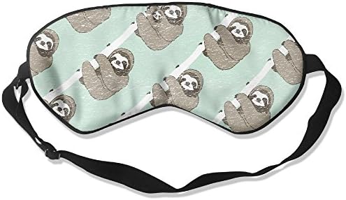 Sleeping Eye Mask Lazy Sloth Funny Animal Natural Silk Eye Mask Cover With Adjustable Strap