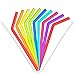 Reusable Silicone Straws & Cleaning Brush: BPA Free/Dishwasher Safe Drinking Straw - Long 10