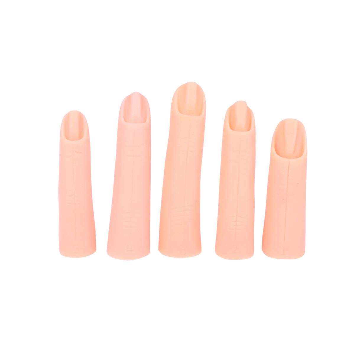 Beaupretty Mannequin Silicone Practice Fingers Fake Training Nail Manicure Art Finger Model Nail Training Tool for Women Nail Kits