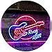 ADVPRO Rock & Roll Electric Guitar Band Room Music Dual Color LED Neon Sign Blue & Red 12