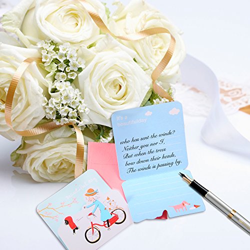 Geekper 40 Pack Greeting Cards - Assorted Thank You Note Cards for Wedding Birthday - Envelopes Included 2.7 x 2.7 inch