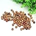 100 Pcs 10mm Fashion Mixed Eye-catching Wood Round Beads for Jewelry Making DIY