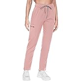 Women's Scrub Pants - Elastic Waist Pants for Women 8 Pocket Joggers Pants Stretch Nurse Scrubs Bottoms
